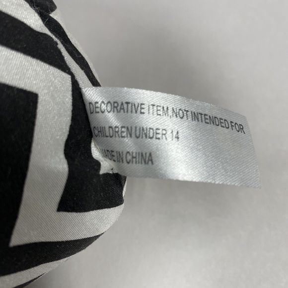 Stuffed OWL Decor Weighted Bean Bag Bottom Black White & Gold Chevron Pattern - Picture 6 of 6